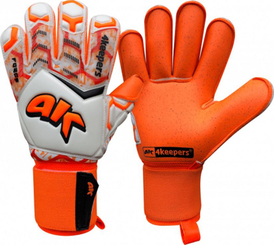 Doreza për portier 4keepers, nr. 10.5, portokalli / të bardha