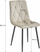 Set karrigesh Libra, velvet argjend gri, 4 copë, këmbë të zeza