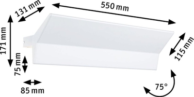 Llambë muri LED Paulmann Stine, ZigBee, CCT, e bardhë