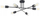 Llambë tavanore TK Lighting Vista 6672, 6xE27, 60x60cm, e zezë