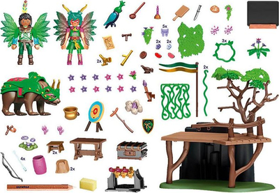 Set lodrash Playmobil Adventures of Ayuma Training Camp, 150 copa, me shumë ngjyra