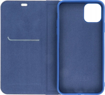 Këllëf libri Vennus Carbon për Xiaomi Redmi 12, me magnet, me qendrim, blu