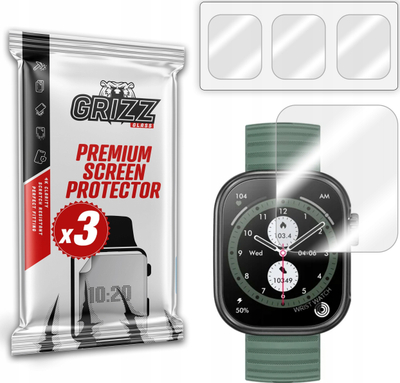 Заштитна хидрогел фолија Grizz HydroFilm за MyPhone Watch, сет 3 парчиња, транспарентна