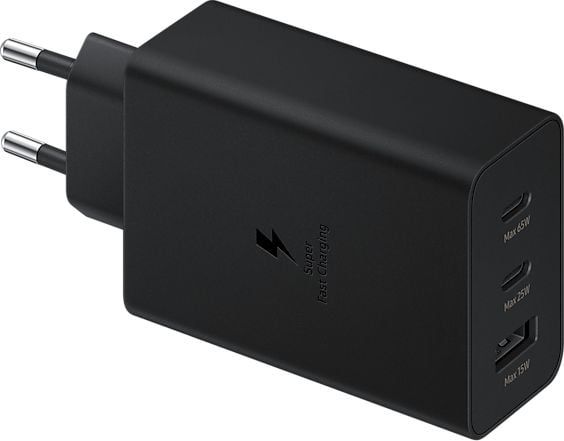 Karikues murale Samsung EP-T6530 Trio, 65W, 2x USB-C 1x USB-A, i zi