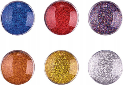 Magnetë dekorativë Centrum Glitter 88804, 30mm, set 6 copë, shumëngjyrësh