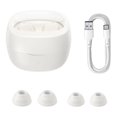 Kufje pa tela Baseus Bowie WM02 TWS, Bluetooth 5.0 (i bardhë) OS