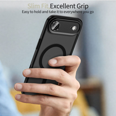 Kapak telefoni Tech-Protect MagCam MagSafe për iPhone 17 Air Pro, mat, i zi