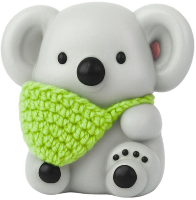 Lodër antistres Koala Squishy, 8,5 cm, me çantë leshi, me ngjyra nga më të ndryshmet