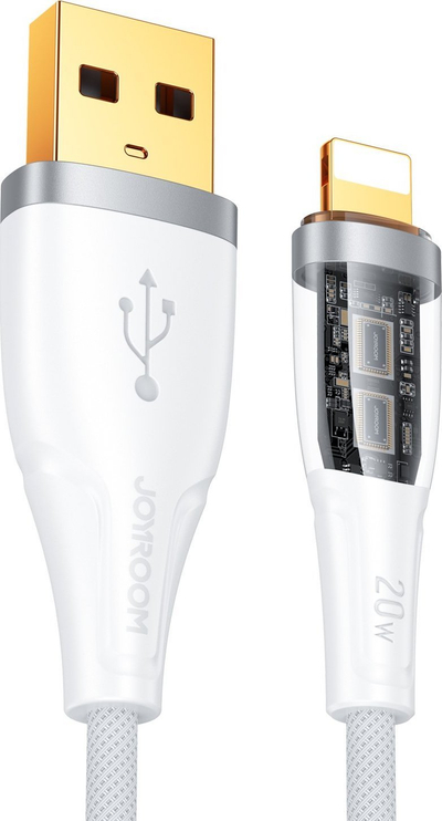 Kabllo USB Joyroom USB C në Lightning JYR571, 1.2 m, 2.4A, e bardhë