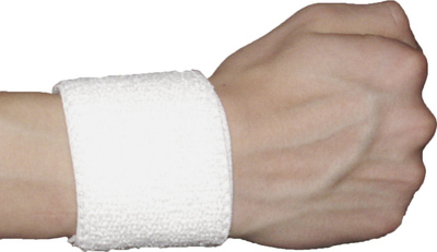 Byzylyk kyçi Portni Wristband Spa, materiale terry cloth, madhësia M, i bardhë