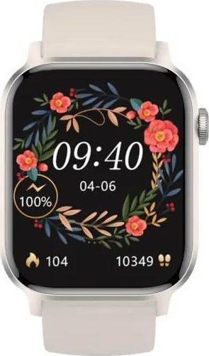 Oër inteligjente KIANO Watch GO Champagne Beige, 1.91", AMOLED, bezhë