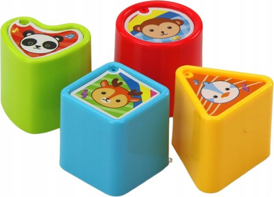 Lodër daulle interaktive Leantoys, sorter formash, me shumë ngjyra
