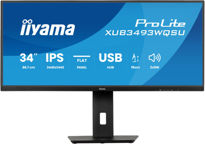 Monitor Iiyama ProLite XUB3493WQSU-B6, 34", UWQHD, i zi