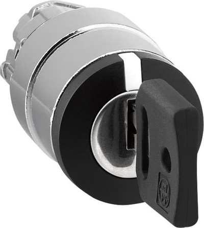 Çelës me bravë Schneider Electric ZB4BG03, 3 pozicione, O 22mm, Ronis 455