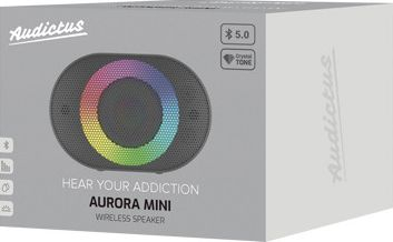 Altoparlant Bluetooth Audictus Aurora Mini, pa kabllo, 8 orë muzikë, i zi