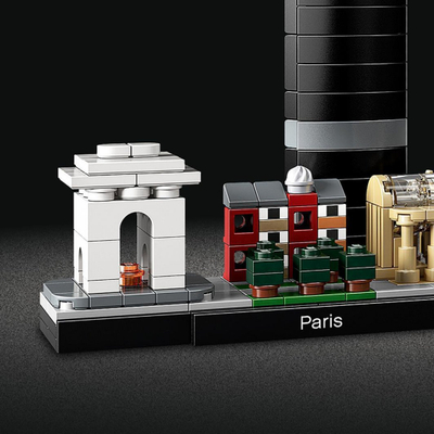Set LEGO Architecture 21044 Paris, model për zbukurim, skyline i qytetit, shumëngjyrësh