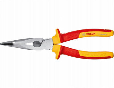 Pincë hundëgjata Bosch Professional VDE, 200mm, e lakuar 40°, e kuqe