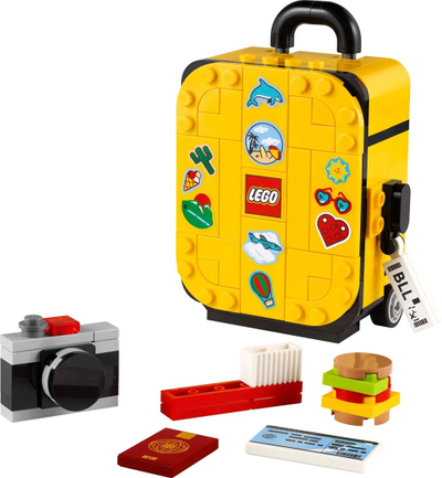 Set LEGO 40817 Yellow Travel Suitcase, 184 pjesë, për fëmijë 7+