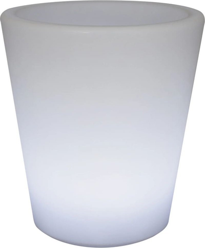 Vazo që ndriçon Eurotrail LED Round, e rikarikushme, 38 cm, e bardhë