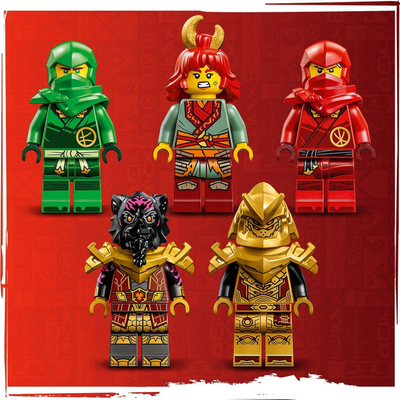 Set lodrash LEGO Ninjago Heatwave, Dragoi i Lavës që Transformohet 71793, 8+, i kuq