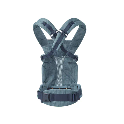 Mbajtëse bebe Ergobaby Omni Breeze Twilight Blue Daisies, rrjetë SoftFlex Mesh, pozicion ergonomik M, blu