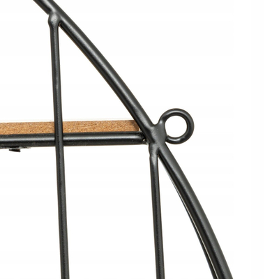 Raft muri me pasqyrë Atmosphera Zina, metal, 56cm, i zi