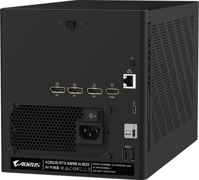 Kuti grafike e jashtme Gigabyte AORUS RTX 5090 AI Box, Thunderbolt 5, ftohje me ujë, e zezë