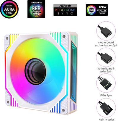 Ладилник 1stCOOL AURA EVO Mirror ARGB PWM (F12-AURA-EVO-W1), 120 мм