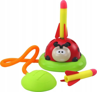 Lodër sportive Leantoys Ladybug 3n1, kërcim me litar, set për hedhje në shenjë, shumëngjyrëshe