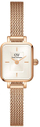 Orë dore për goca Daniel Wellington Micro Quadro Mini Melrose Champagne DW00100651, e artë