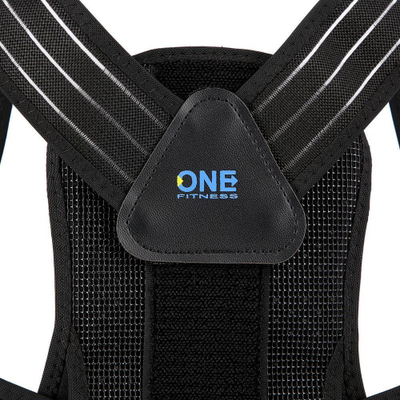 Rrip mbështetës për qendrim të drejtë One Fitness (KP207), L, i zi
