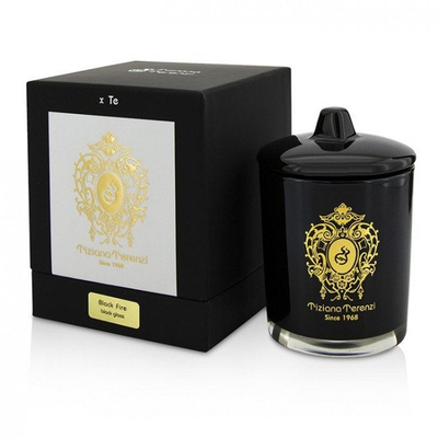 Миризлива свеќа Tiziana Terenzi Black Fire, 170g, црна чаша, златна декорација