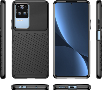 Maskë telefoni Thunder Case për Xiaomi Poco F4 5G, TPU, mbrojtëse, e zezë