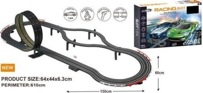 Pistë garash HH Poland Racing Slot, loop 360°, me telekomandë, shumëngjyrëshe
