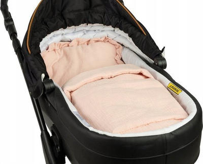Set jastëk edhe batanije për karrocë muslin, muslin pambuku, për bebe, ngjyrë krem icing