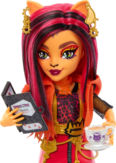 Kukull Monster High Skulltimate Secrets Toralei Stripe, Neon Frights, me dollap aksesorësh, shumëngjyrëshe