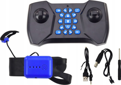 Makina lodër me telekomandë RC Off-Road Drift, LED, bateri rikarikueshme, blu