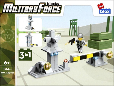 Lodra konstruktore ALLEBOX Army, set blloqesh për ndërtim, makina ushtarake, shumëngjyrëshe
