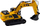 Lodër eskavator LeanToys RC, 9 kanale, 2.4GHz, i verdhë