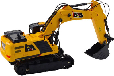 Lodër eskavator LeanToys RC, 9 kanale, 2.4GHz, i verdhë