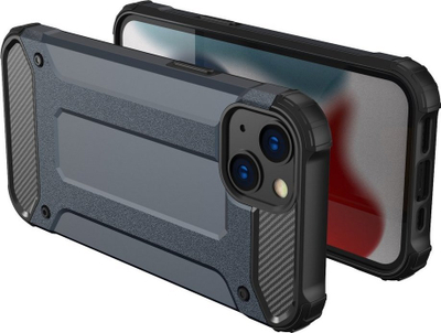 Maskë mbrojtëse Hurtel Hybrid Armor për iPhone 14 Plus, hibride, blu