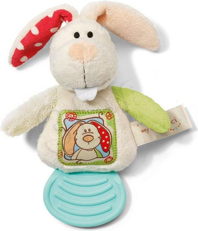 Плишана играчка NICI My First Nici Beiring Rabbit, за бебиња, мека, шаренолика