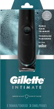 Trimer intim Gillette INTIMATE i5, pa tel, i papërshkueshëm nga uji, gri