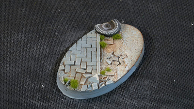 Baza miniaturash Gamers Grass Urban Warfare, ovale 75mm, set 3 copë