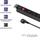 Продолжен приклучок за шкаф РАК Qoltec PDU 1U, 8x SCHUKO, 16A, 2m, црна