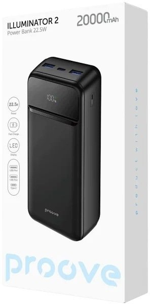 Powerbank Proove Illuminator 2, 20000mAh, 22.5W, i zi