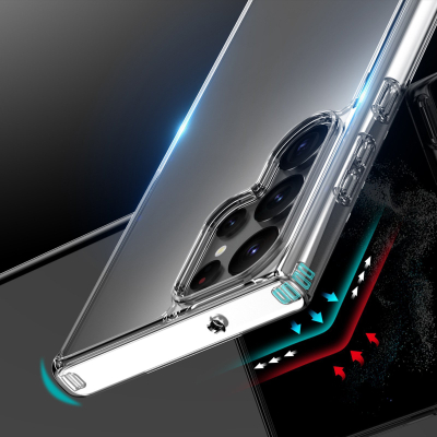 Kuti mbrojtëse DUX DUCIS Clin për Samsung Galaxy S23 Ultra, TPU plastike, mbështetje karikim wireless, transparente