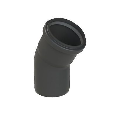 Lak për oxhak Almeva STARR Elbow 30°, DN60, rezistent ndaj UV, i zi