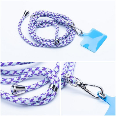 Rrip telefoni SWING Lanyard, rregullim gjatësie 165cm, i bardhë vjollcë