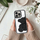 Mbulesë telefoni Teddy Bear Pattern për iPhone 8, PU TPU, transparente